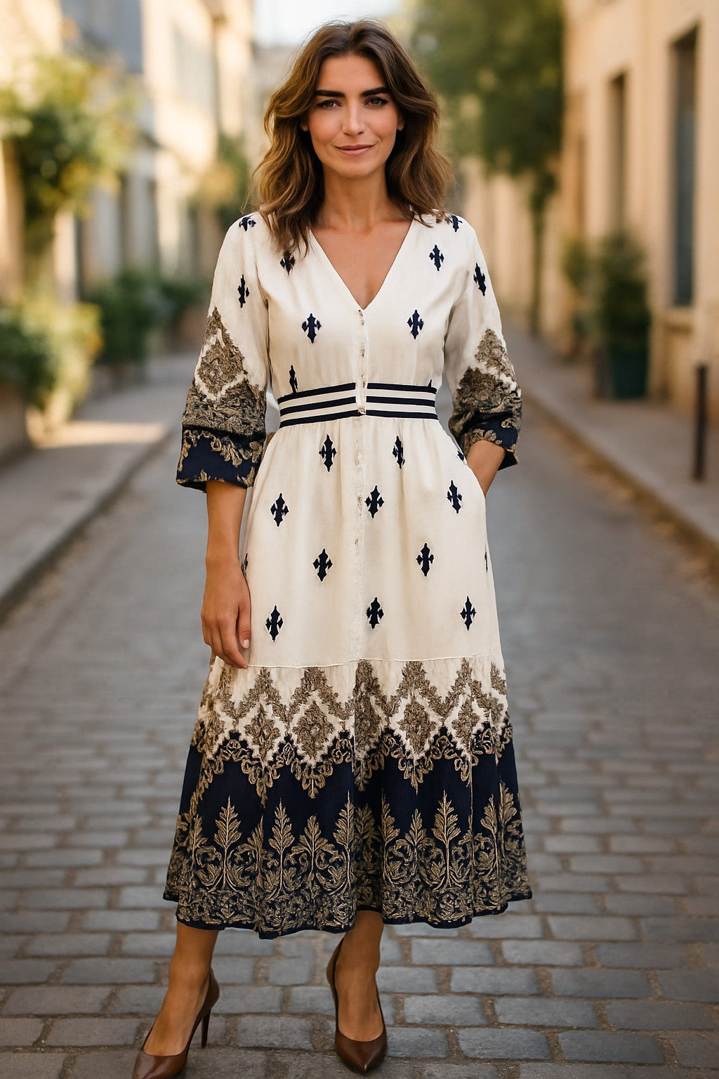 LX2503J - Bohemian Midi Dress