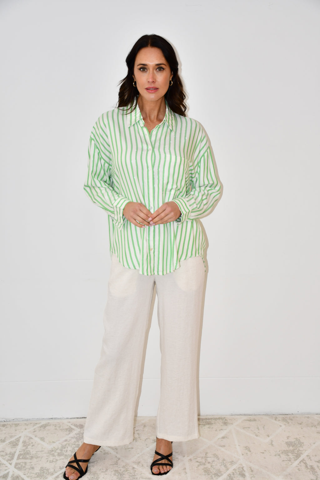 LX2522J  Cotton/Linen Drawstring Pants