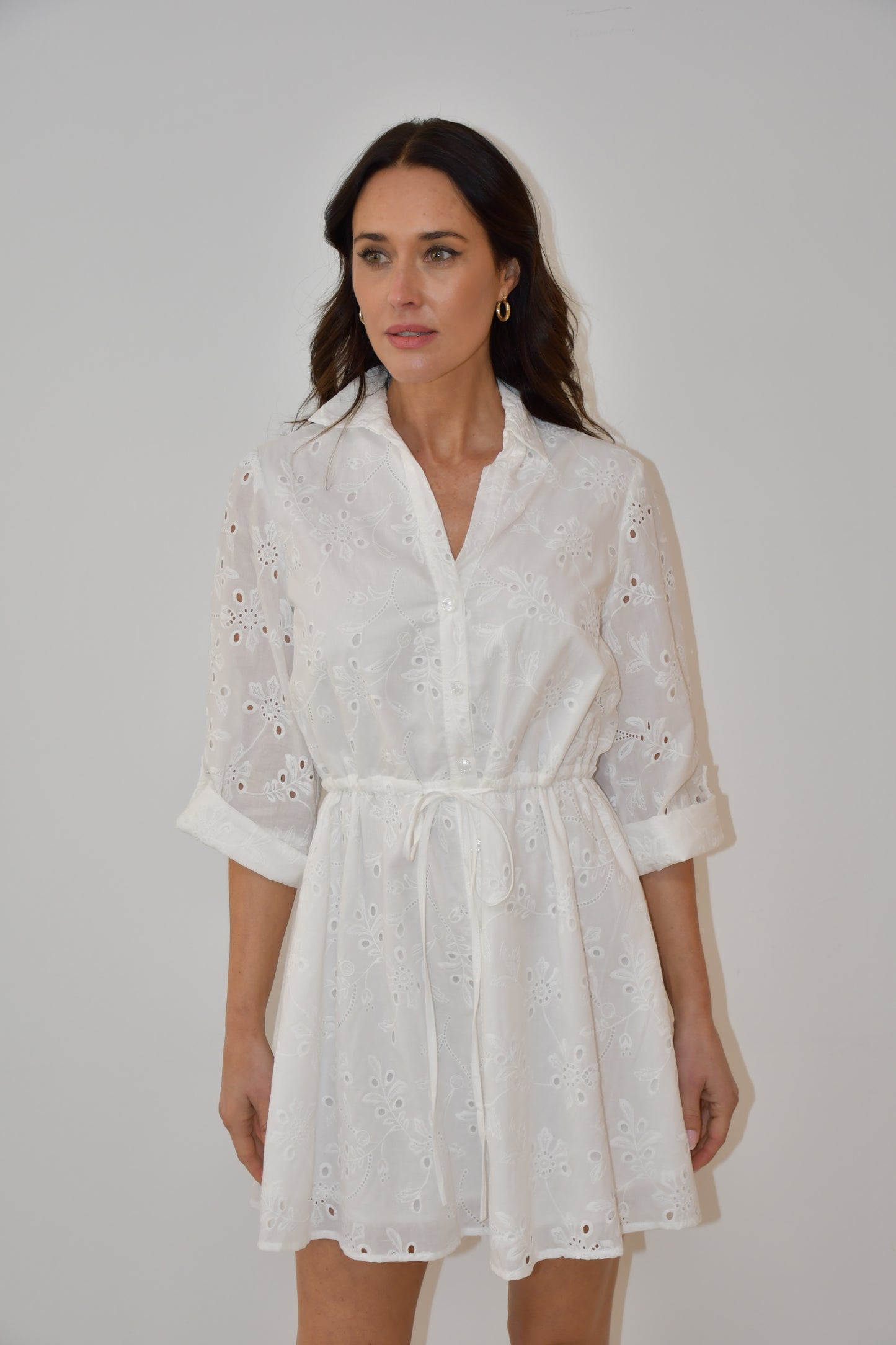 LX2529J Broderie Anglaise Shirt Dress