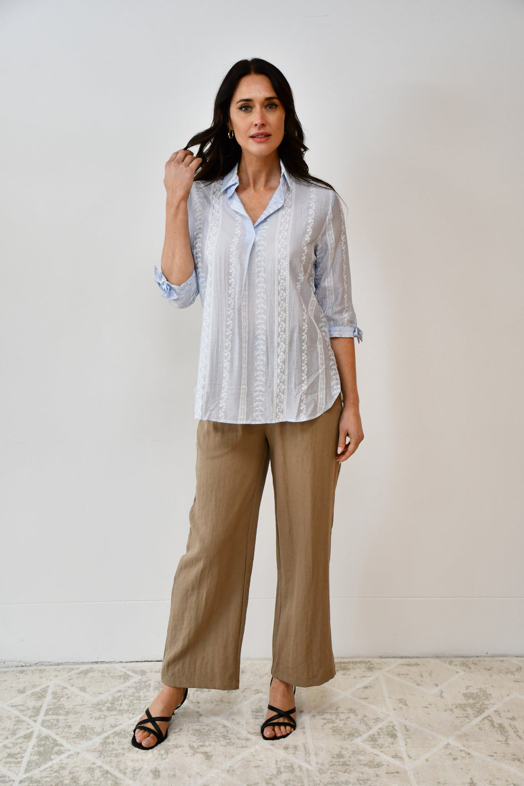LX2522J  Cotton/Linen Drawstring Pants