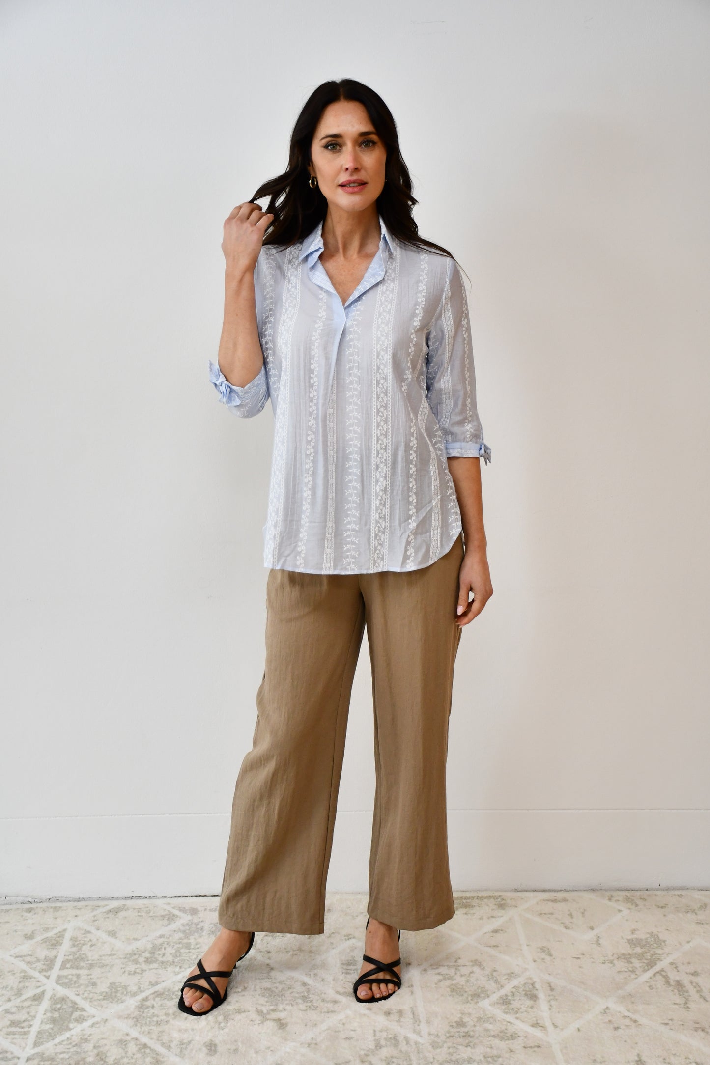 LX2522J  Cotton/Linen Drawstring Pants