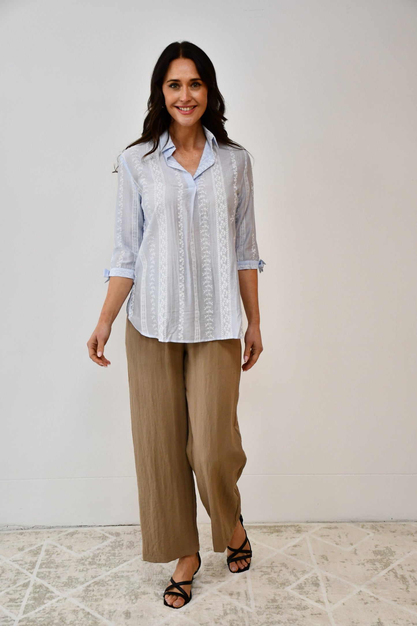 LX2522J  Cotton/Linen Drawstring Pants
